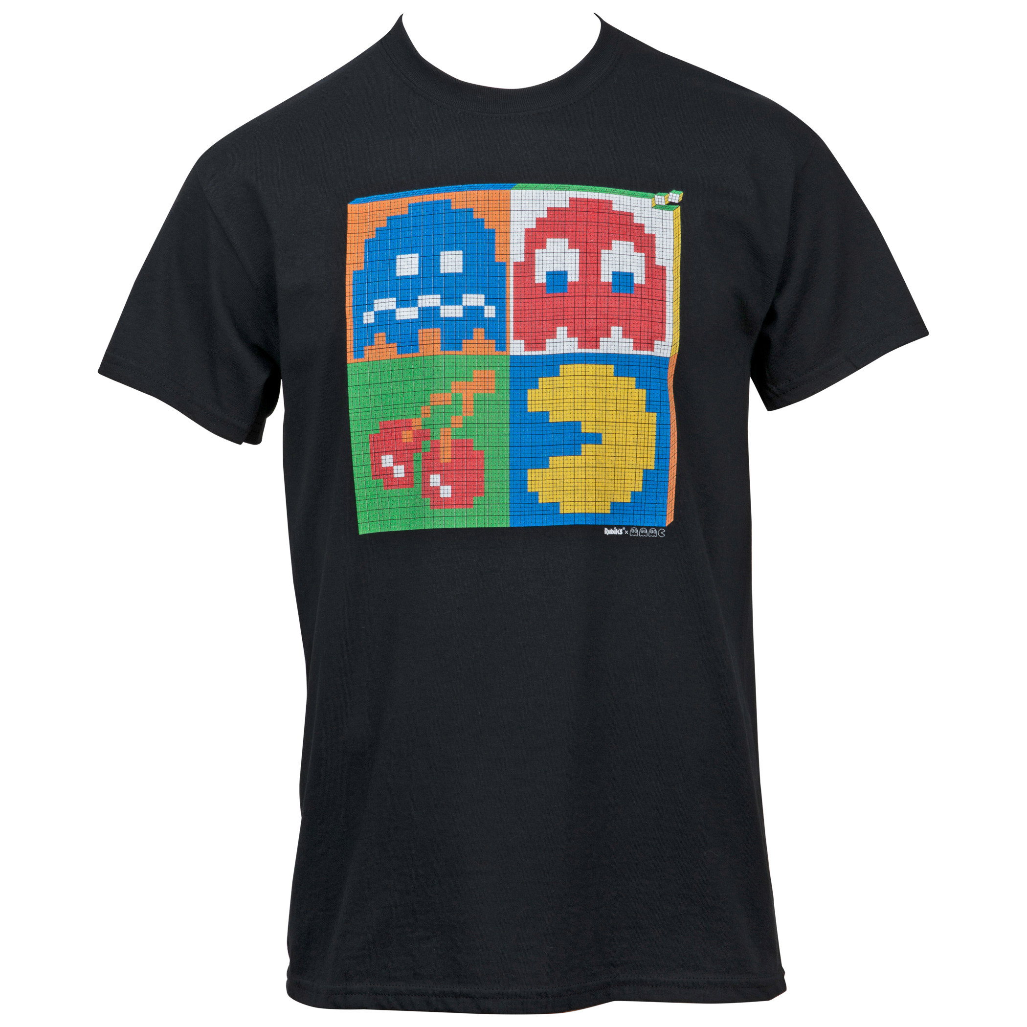 Pac-Man 8-Bit Character Ghost and Fruit T-Shirt